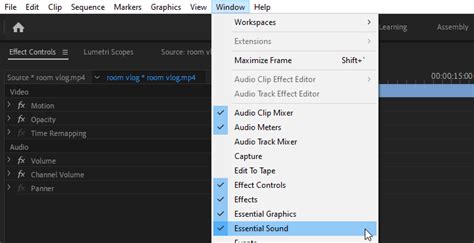 Video noise remove.  The Essential Sound panel has all the tools you need to adjus...