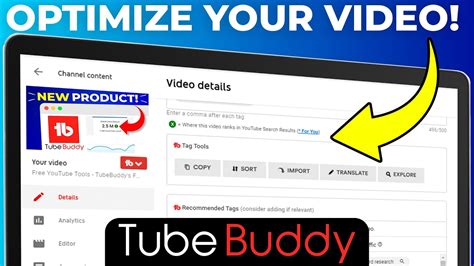 Video optimization. Before I call it a wrap, let me mention 3 important tools you need for your YouTube video optimization. VidIQ: For YouTube keyword research, track the performance of your channel and optimization of your videos. Canva: To design your custom thumbnail and other graphics you need for illustration in your videos. 