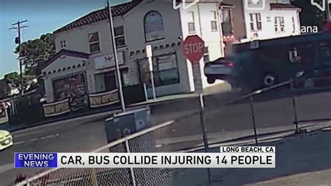 Video shows crash that sent Long Beach transit bus into restaurant, injuring 14