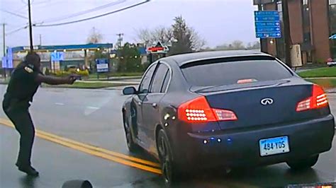 Video shows deadly end to Connecticut police chase as officer shoots man in vehicle