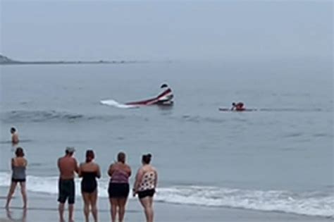 Video shows moment plane crashes into water at Hampton Beach, NH