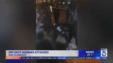 Video shows off-duty Marines beaten by mob in San Clement