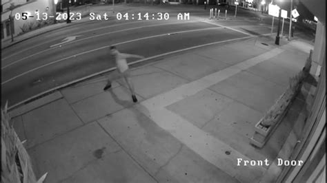 Video shows shirtless vandal throwing object outside Ms. Cheezious in Miami, breaking window