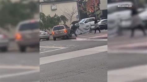 Video shows violent road rage incident in downtown San Diego