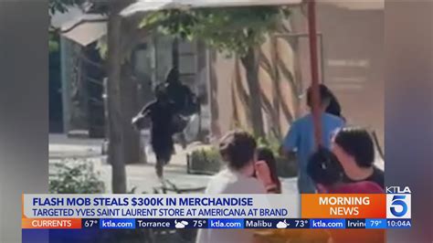 Video shows wild scene at Americana as thieves ransack Yves Saint Laurent store