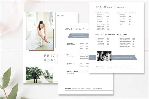 Videographer Pricing Guide Set Templates Creative Market
