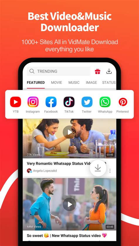 Vidmate Official Website - Get the newest Vidmate app and download videos and music from YT, Facebook, Whatsapp and Instagram for free..