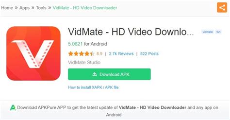 Vidmate for PC application
