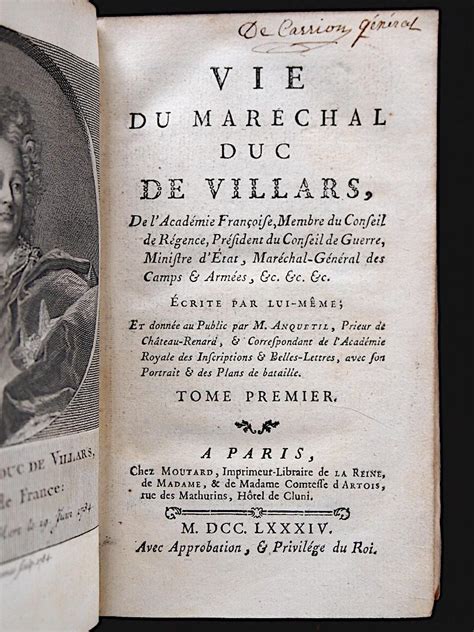 Vie du maréchal duc de villars. - 128 jahre kapelle st. maria magdalena.