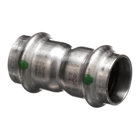 Viega ProPress coupling With stop, 3/4" x 3/4" - Zoro