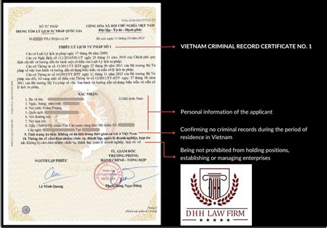 Vietnam criminal record certificate.  Procedures for issuing Vietnamese criminal reco...
