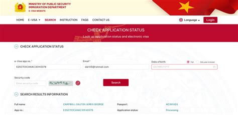 Vietnam e visa check.  Track current application status and download eVisa.  Please double...