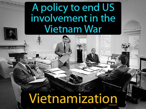 Vietnamization apush definition. Gulf of Tonkin Resolution. Resolution passed by Congress in 1964 in the wake of a naval confrontation in the Gulf of Tonkin between the US and North Vietnam. It gave the president virtually unlimited authority in conducting the Vietnam War. The Senate terminated the resolution in 1971 following outrage over the US invading Cambodia. 