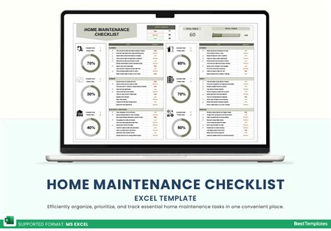View Home Maintenance Checklist Excel Template Home