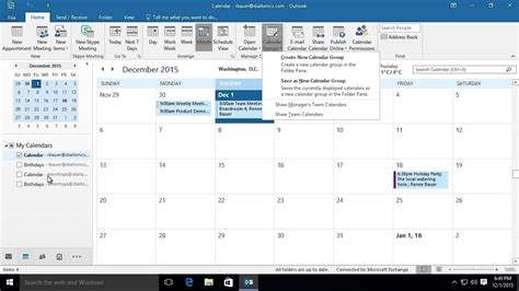 View Outlook Calendar