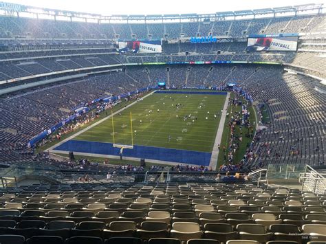 On the lowest tier, these seats are some of the closest options to the endzones, and have excellent positioning to view one of MetLife stadiums four large video boards which are all located below the 300 level and in each corner of the stadium. On the official MetLife seating chart, these sections are also referred to as the Lower Touchdown ...