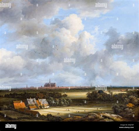 View of haarlem with bleaching grounds