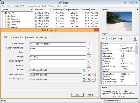 Viewing EXIF Data with XnViewMP