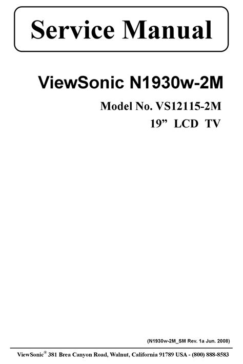 Viewsonic n1930w 2m lcd tv service manual. - Java beginner guide 4 th edition.