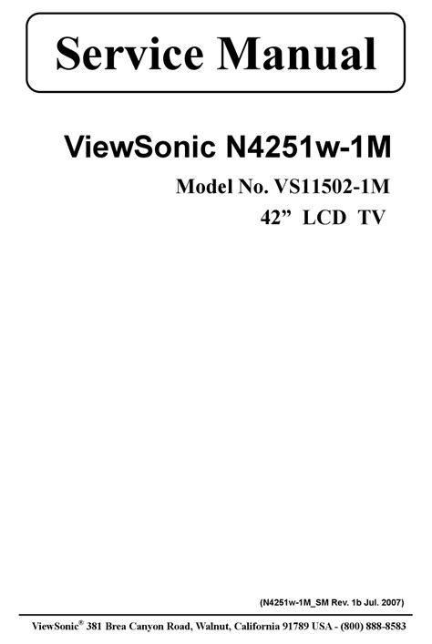 Viewsonic n4251w 1m lcd tv service manual. - Porsche boxster s 987 manual german.