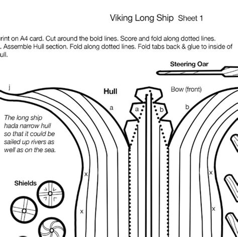Viking Longboat Template Printables
