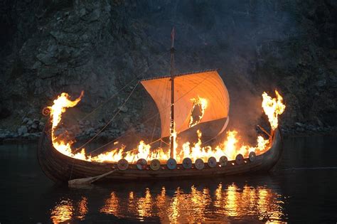 Viking funeral. A viking funeral is not legal in the USA. The modern version of a Viking funeral featuring a body burned in a boat at sea is illegal. More traditional Viking burials like burying the body in a boat and burning the body on a funeral pyre are also illegal in most states. Let’s talk more about Viking funeral customs and how you can represent ... 