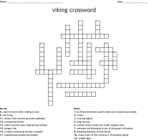 Viking letter crossword clue. The Crossword Solver found 30 answers to "Funny Viking", 5 letters crossword clue. The Crossword Solver finds answers to classic crosswords and cryptic crossword puzzles. Enter the length or pattern for better results. Click the answer to find similar crossword clues . Enter a Crossword Clue. 