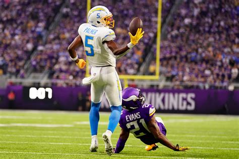 Vikings cornerback Akayleb Evans had an interception in his hands. It turned into a Chargers touchdown.