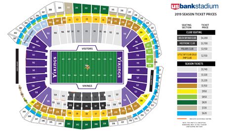 Final Words. U.S. Bank Stadium Seating Chart. US Bank Stadium Seating Levels and Sections. With a seating capacity of over 66,000 for football games and up to 73,000 for other events, the US Bank stadium provides a wide range of seating options. Let’s take a closer look at the seating levels and sections and what they have to offer.