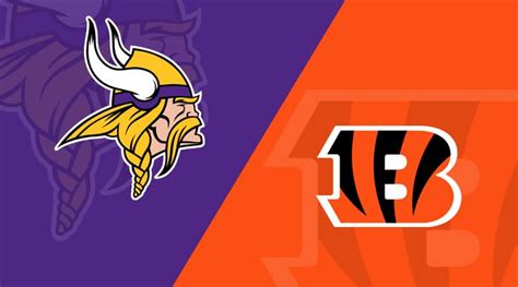 Dec 11, 2023 · Mitch Wilson December 11, 2023. Cincinnati Bengals (7-6) vs Minnesota Vikings (7-6) 2023-12-16 13:00:00 EDT. The Line: Betting Odds: Cincinnati Bengals -4 -- Over/Under: 40.5. (Get latest betting ... . 