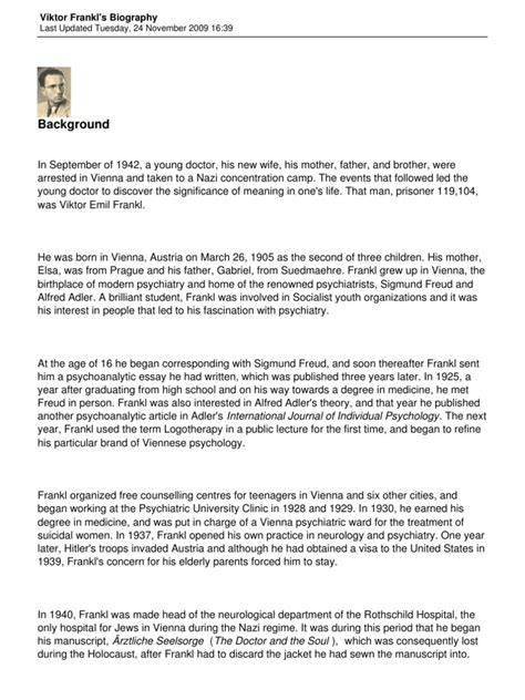Viktor frankl biography summary example pdf