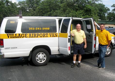 Village airport van. Our experience and parking privileges offer fast service. Not only will you enjoy the above benefits of our airport transportation service, you will enjoy the pleasant ride as well. We have shuttle vans, airport taxis, and airport party bus rentals. Call us at 352-241-2000 or click the button below to fill out our online form. 