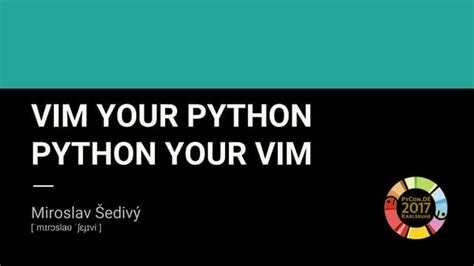 Vim Your Python Python Your Vim