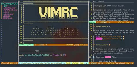 Vim config without plugins. Briefly, we set on by default:- mouse support- syntax highlight- li...