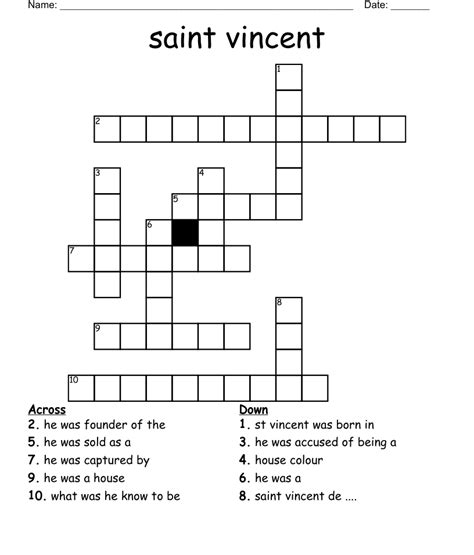 Here is the answer for the crossword clue Vincen