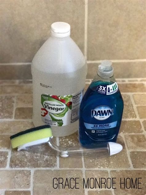 Vinegar and dawn cleaner. Don't reuse empty cleaner bottles. Buy a new bottle to use for your vinegar spray. Vinegar is an acid, and you do not want to mix it with unknown chemicals from other products. Label the spray bottle so everyone in your household knows what's inside. Avoid getting vinegar near or in your eyes. Keep the vinegar out of reach of children. 