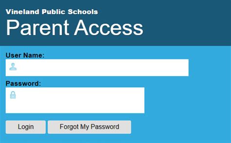 Vineland parent portal. Parent Module Access. Parents who have an account can login to check their child's (or children's) academic progress in their classes. Through the Parent Module parents and/or guardians may also be asked to fill out forms that may be required by the school district. Grades on tests, projects and homework posted by the teachers will be available ... 
