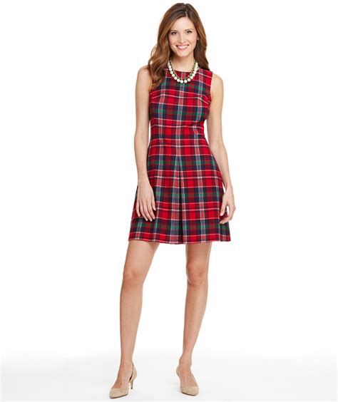 Vineyard Vines tartan plaid jumper Sleeveless Mini Dress W