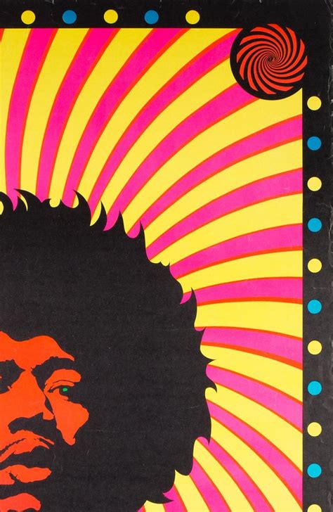 Vintage 1968 Jimi Hendrix Blacklight Poster - 1stdibs.com