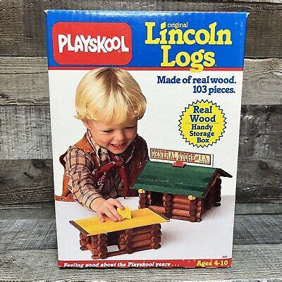 Vintage 1986 Playskool Lincoln Logs Building Set #887 eBay