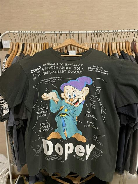 Vintage 1990s Dopey Snow White & The Seven Dwarfs Grey …