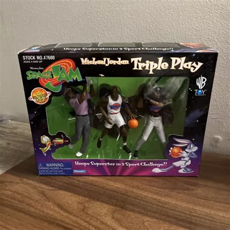 Vintage 1996 Space Jam Michael Jordan Triple Play 3 Figure Set ... - eBay