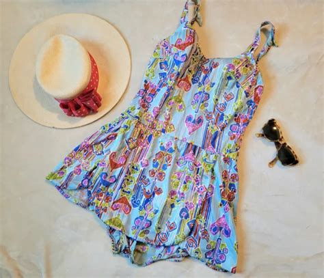 Vintage 60s 70s Rose Marie Reid Pinup Playsuit Swim Bathing Suit …