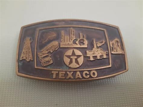 Vintage Anacortes Brass Works Belt Buckle Texaco CBI El Dorado …