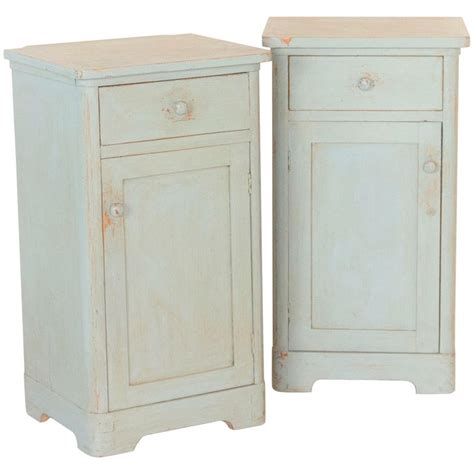 Vintage Blue Nightstand - 23 For Sale on 1stDibs