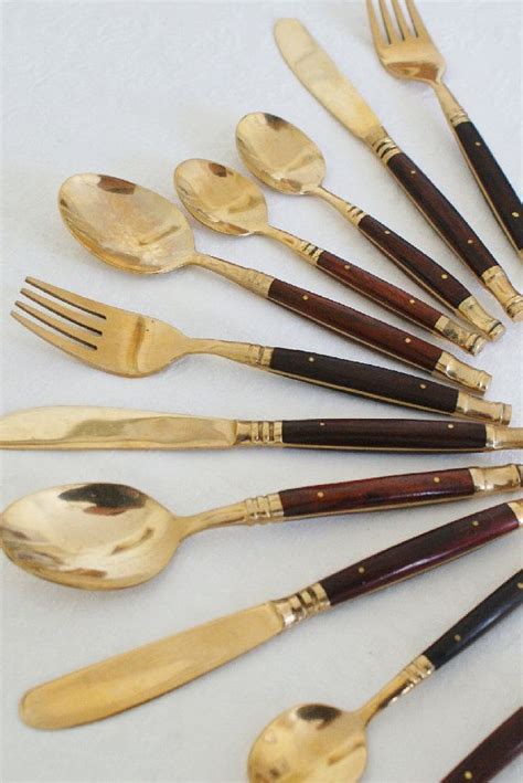 Vintage Brass Flatware - 30 For Sale on 1stDibs