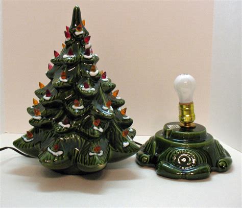 Collections Etc Ceramic Christmas Tree Night Light - 6 H