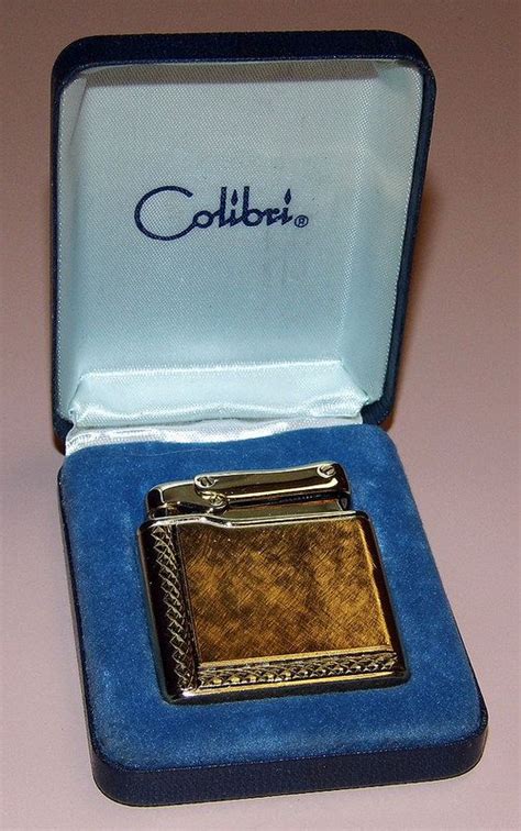 Vintage Colibri Butane Lighter w/ Matching Cigarette Holder Case …