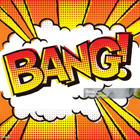 Vintage Comic Book Lettering Bang Stock Illustration Download Image