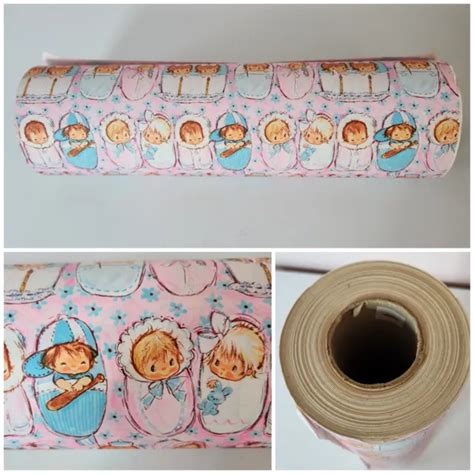 Vintage Department Store Wrapping Paper Roll pink blue baby …